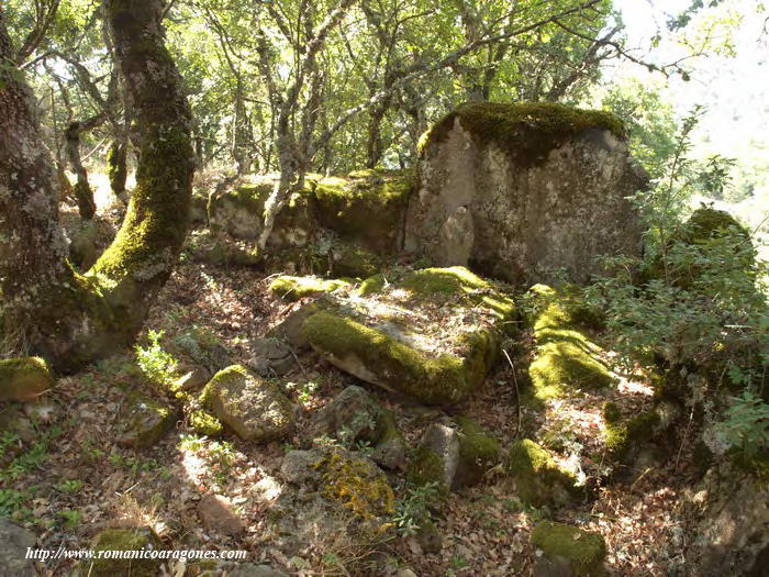 MURALLA CON BLOQUES CICLÓPEOS A PONIENTE DEL TEMPLO - VISTA INTERIOR